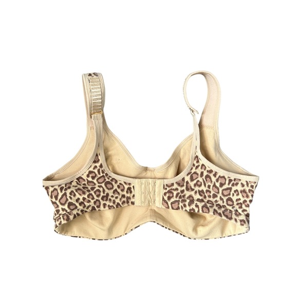 Leopard Print Full Coverage Bra 40DD Maximalist 90s Y2K Retro Soft Glam Lingerie - Picture 2 of 6